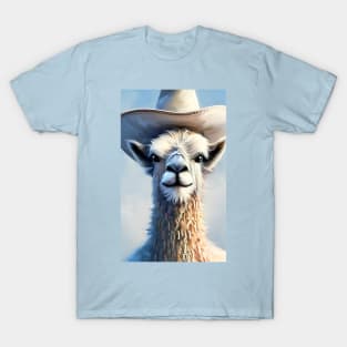 Alpaca wearing hat T-Shirt